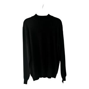 Nordstrom Extra Fine Merino Wool Lightweight Soft Black Crewneck Sweater Men’s L